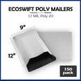 thumbnail image 2 of EcoSwift Brand Premium Poly Shipping Bag Waterproof Durable Self-Seal Mailer 1.7 Mil, 9 in. x 12 in. (Size 3), Solid Gray, 150-Pack, 2 of 5