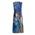 thumbnail image 5 of TJAZFJPA Robe d'Automne Femme Mode Printemps et Été Imprimée Sans Manches Col en V Fermeture Éclair Latérale Robe de Plage Grande Taille Robe Noire, 5 of 5