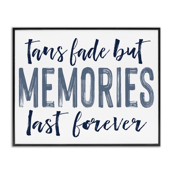 Summer Memories Last Forever Black Framed Giclee Art, design by Lettered and Lined