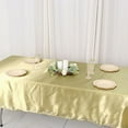 thumbnail image 4 of Balsa Circle 60" x 102" Satin Rectangular Tablecloth Champagne Table Linen, 4 of 8
