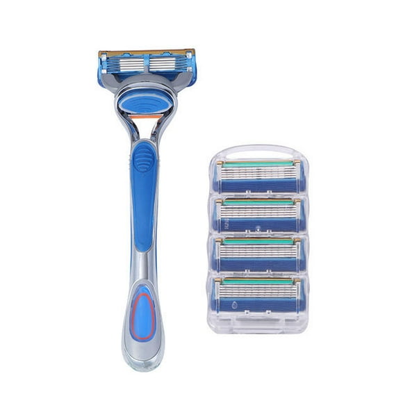 ShenMo Razor for Men with Exfoliating Bar Gold Edition by , Includes 1 Handle, 4 Razor Blade Refills The Best Gift