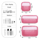 thumbnail image 3 of 3pzs Cosmetiquera Neceser Estuches De Maquillaje Bolsa Viaje Xtellar rosa, 3 of 3
