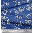thumbnail image 2 of Soimoi Rayon Fabric Leaves & Floral Block Print Fabric by Yard 42 Inch Wide, 2 of 3