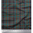 thumbnail image 1 of Soimoi Brown Cotton Voile Fabric Check Check Print Sewing Fabric Yard 42 Inch Wide, 1 of 4