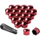 thumbnail image 1 of Tapa protectora para tuercas y pernos de cubo de rueda de coche de 19mm, tapa protectora contra el polvo para válvula de neumático, tapa de tornillo, paquete de 20, rojo, 1 of 5