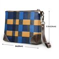 thumbnail image 2 of Leather Clutch 8 X 5. 5 In Wrist Strap And Hand Bag Easy To Carry Lightweight Waterproof And Durable Cornflowerblue Buffalo Plaid Check Tartan Scotland_2, 2 of 6
