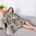 thumbnail image 5 of Oversized Wearable Blanket Hoodie,German Shorthaired Pointer Sherpa Blanket Hoodie with Super Pockets,Super Warm Fuzzy Pullover for Women & Men, 5 of 6