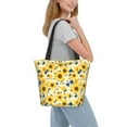 thumbnail image 2 of Disketp Navy Blue Leaf Sunflower for Women’s Casual Shoulder Tote Bag Cross-body Handbags for Shopping, Travel and Daily Use, 2 of 6