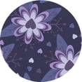 thumbnail image 1 of Ahgly Company Machine Washable Indoor Round Transitional Light Purple Area Rugs, 8' Round, 1 of 7