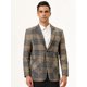 thumbnail image 3 of Vestido de hombre Chaqueta a cuadros Blazer de un solo pecho Slim Fit Dos botones Chaqueta deportiva a cuadros Traje Medio Amarillo Blanco Unique Bargains Chaqueta, 3 of 6