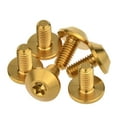 thumbnail image 4 of Wanyifa Titanium Bolts M6 x 12 15 20mm Umbrella Head T30 Torx Screw for Bicycle,M6 x 12 mm,Gold,4 Pcs, 4 of 8