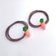 thumbnail image 2 of 6 bandas elásticas para el cabello con diseño de zanahoria para niñas, con cordón para atar el cabello., 2 of 6