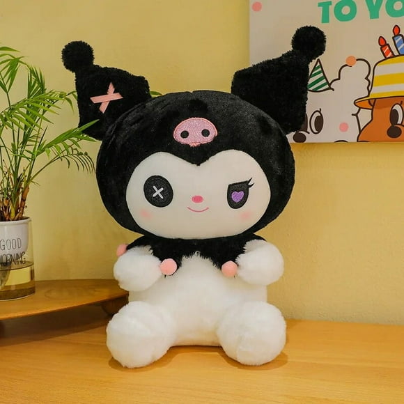 25cm Cute Plushie Devil Dark Kuromi Doll Plush Toys Large Room Decoration Doll Cartoon Stuffed Animal Doll Pillow Girl Gifts