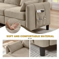 thumbnail image 6 of Pingliang Home Convertible L Shaped Sectional Sofa Couch with Reversible Chaise and Loveseat,3 Seater Modern Sofa with Storage Ottoman for Living Room Home Apartment Studio Office,Beige, 6 of 7