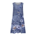 thumbnail image 5 of Dress for Women Summer Women's Solid Color Casual Sleeveless Linen Loose Fitting Dress With Pockets J Multicolor S, 5 of 5
