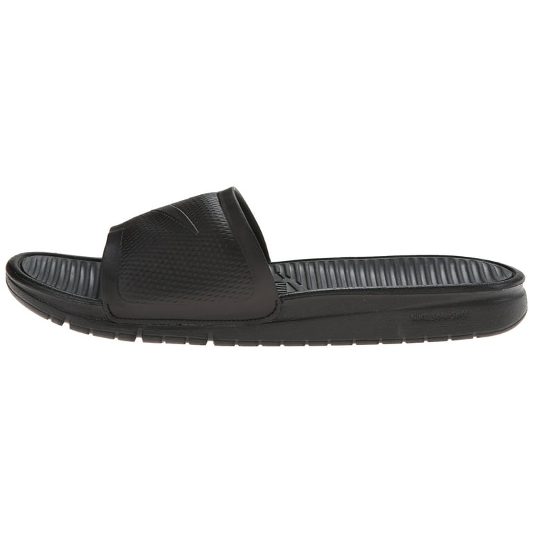 Nike Benassi Slide Sandal (8 D(M) BLACK/DARK - Walmart.com