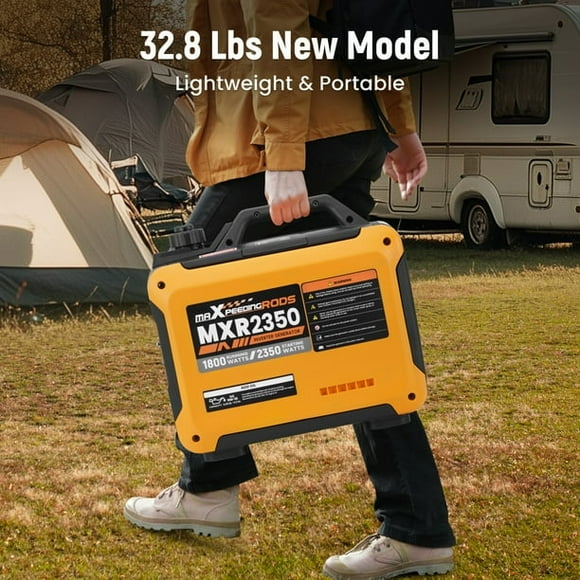 Maxpeedingrods 2350W 15kg Portable Gasoline Inverter Generator Eco Quiet for Outdoor Party for RV