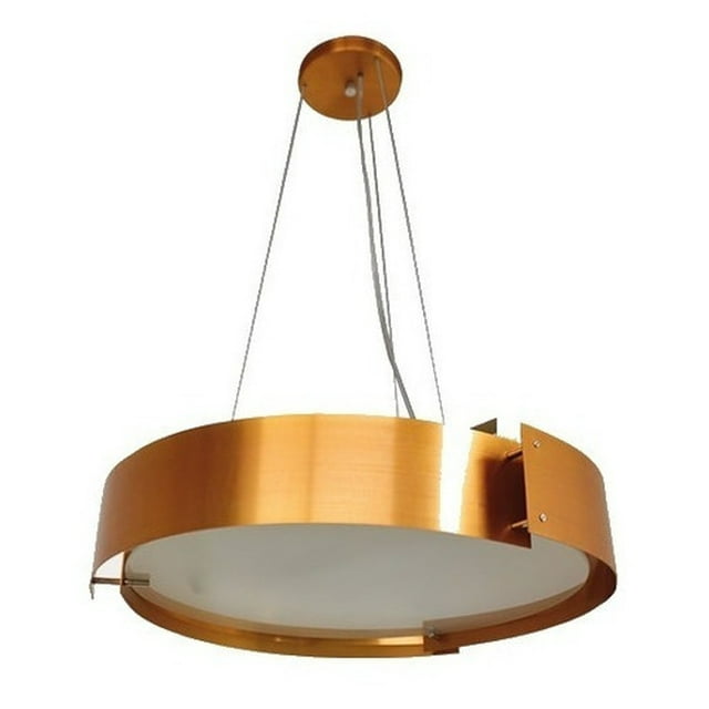 Lámpara Colgante Candil Cobre Vidrio Esmerilado Maxxi