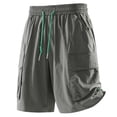 thumbnail image 2 of IhhxPro Men's Outdoor Cargo Shorts Elastic Waist Quick Dry Men with Multi-Pockets Work Summer Casual Loose Fit Cotton Hiking Travel M-4XL, 2 of 5