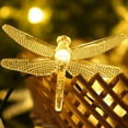 thumbnail image 3 of SHELLTON Solar String Outdoor Solar Garden Lights 50 LED Dragonfly Lights Indoor and Outdoor Decoration Garden Patio Decoration Waterproof Dragonfly Rope Lights Warm White, 3 of 6