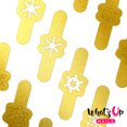 thumbnail image 2 of Whats Up Nails - Jolly Snowflakes Gold Vinyl Stencils Nail Art Design, 2 of 10