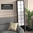 thumbnail image 4 of 6 ft. Tall Premium Japanese Design Wide Window Pane Screen - Black - 3 Panels, 4 of 6
