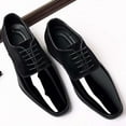 thumbnail image 4 of Men's Vintage High Gloss Dress Shoes Oxford Shoes Formal Tuxedo Business Shoes (Black US 11), 4 of 8
