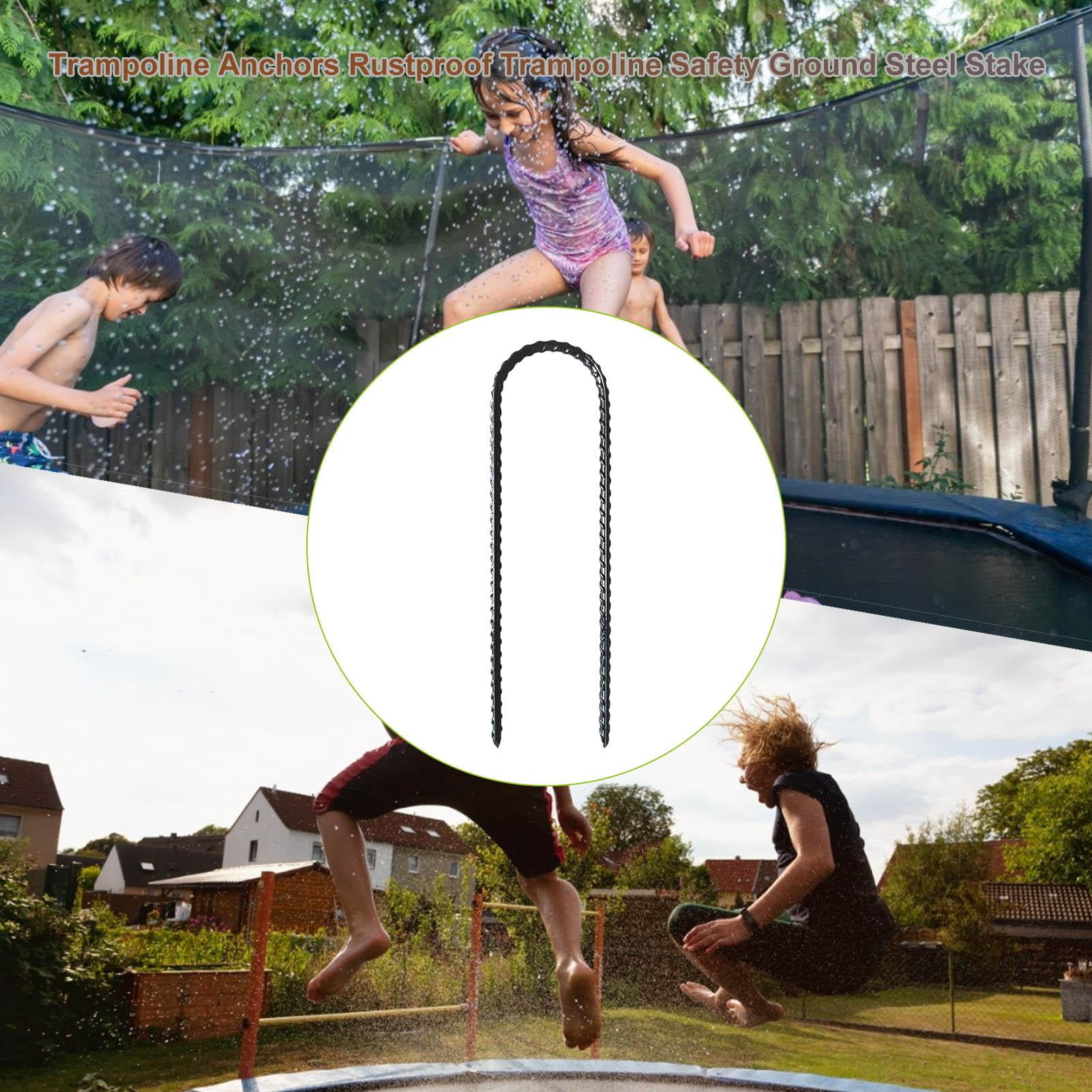Trampoline Anchors Rustproof Trampoline Safety Ground Steel Stake
