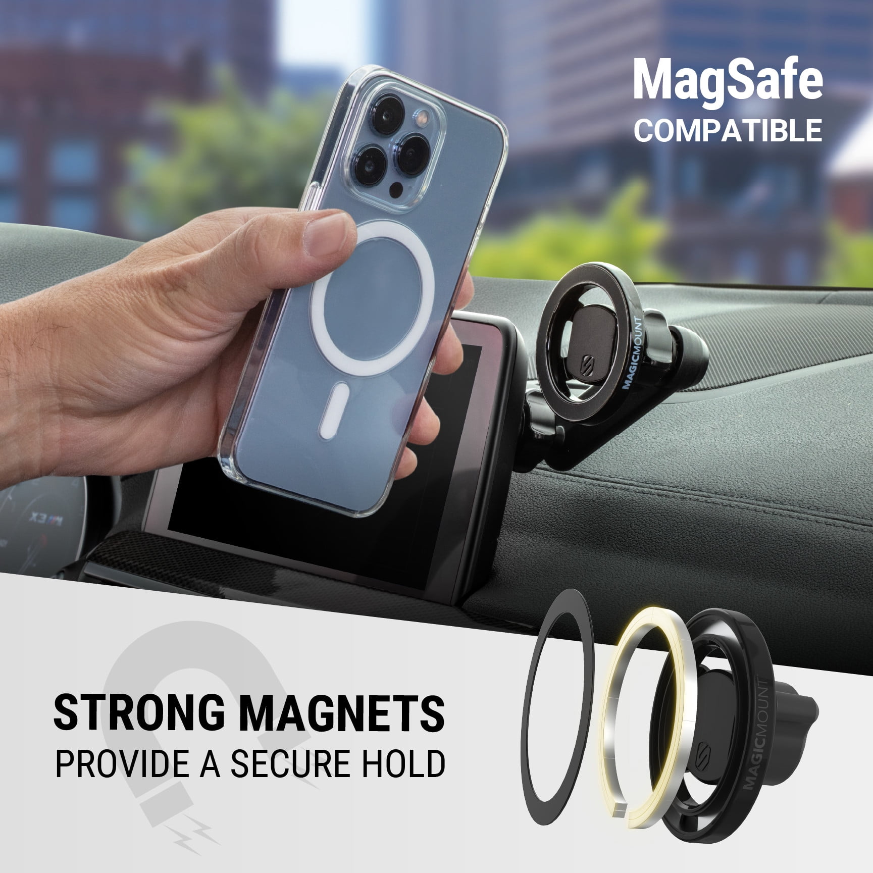 Scosche SMS1ODVR-1 MagicMount MS 5-in-1 MagSafe Car Phone Mount