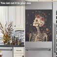 thumbnail image 3 of Yayeee Magnetic Dishwasher Cover for The Front Decoration Home Kitchen Machine Sticker Protector, Skeleton with Flowers Pattern, 3 of 6