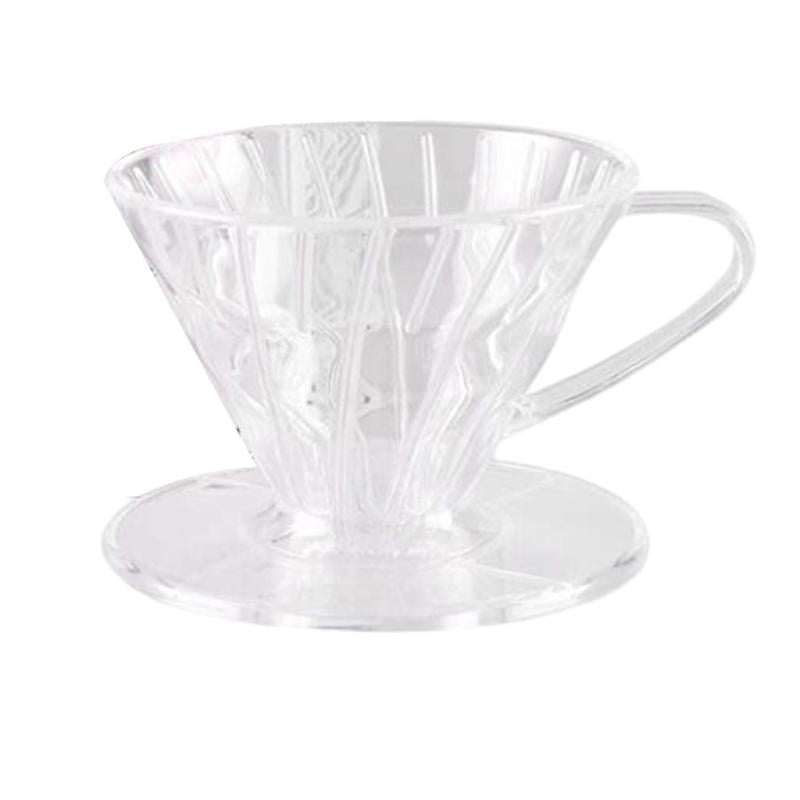 Resin Coffee Filter Cup Brewing Holder Cone Drip with Handle Reusable