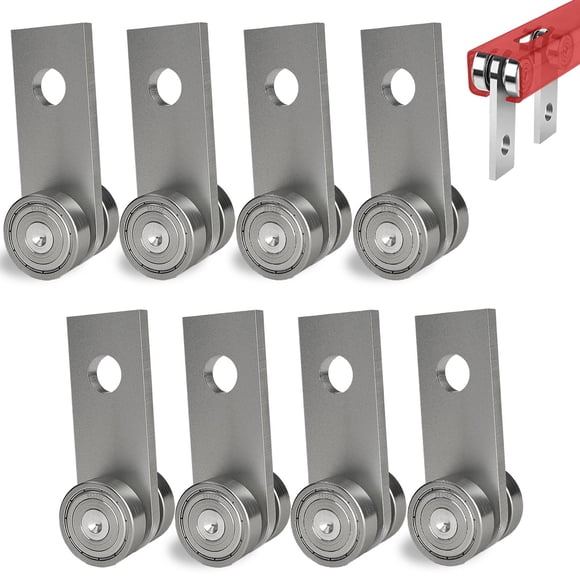8pcs Bearing Trolley Assembly for Unistrut Trolley 1-5/8" Wide and All 1-5/8" or Taller Strut Channel, 2 Wheel Trolley Assembly Rollers Suitable for Hoist Trolley and Track Syste