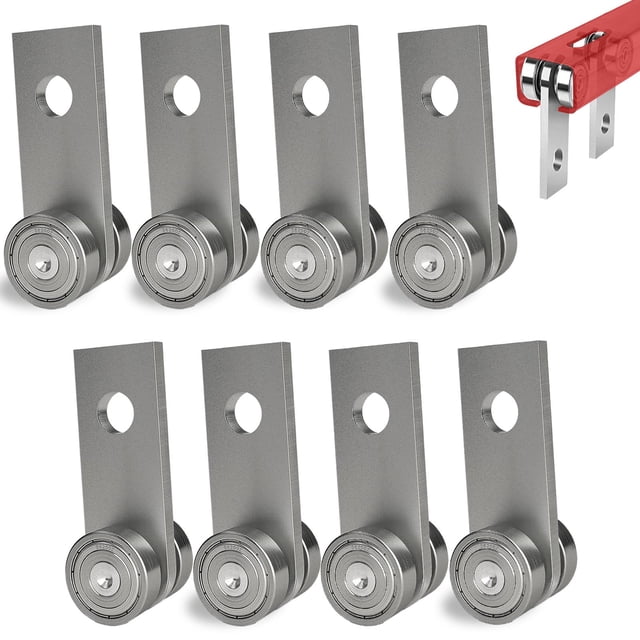 Ensemble de Chariot à Roulements 8 Pcs pour Chariot Unistrut 1-5/8 Pouces de Large et Tous les Canaux de Support 1-5/8 Pouces Ou Plus Hauts, Rouleaux de Chariot à 2 Roues Adaptés pour