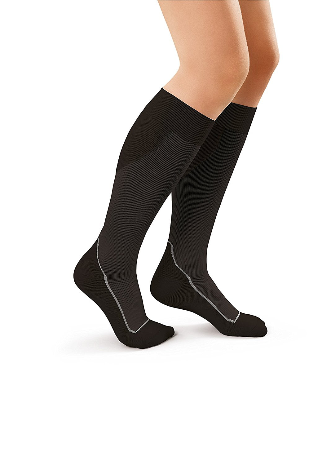 Jobst - Sport Compression Sock Knee Closed Toe 15-20 mmHg, Cool Black ...