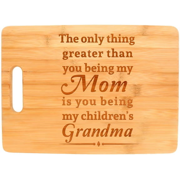 ThisWear Grandma Mom Gifts Only Thing Greater My Mom My Children's Grandma Big Rectangle Bamboo Cutting Board