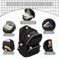 thumbnail image 3 of Inadays School Backpack, Large Capacity Bookbag for 15.6 Inch Laptop, Water-Resistant Cute Girlish Backpacks for Teen adults, Lightweight Travel Daypack for Middle School College, Black, 3 of 7