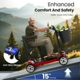 thumbnail image 6 of STACOO 4-Wheel Electric Mobility Scooter for Adults, Foldable Lightweight Design, Dual Batteries, 15.5 Miles Range, Supports 400 lbs, 6 of 10