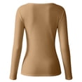 thumbnail image 4 of Hfnxid Long Sleeve Shirt for Womens Scoop Neck Slim Fit Tops with Thumb Holes Casual Athletic Layering Tee, 4 of 5