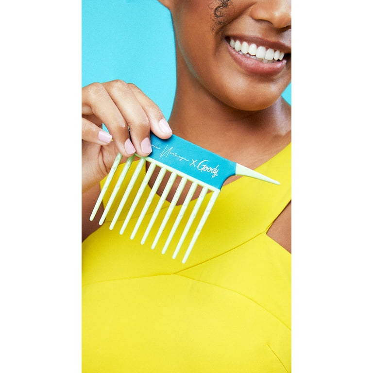 Goody Tru X Reyna Noriega Collab Ouchless Detangling Pick Comb Green 1 CT