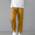thumbnail image 6 of Wlynlyn Kids Jogger Pants Elastic Waist Cuffed Ankle Casual Soft Lightweight Trousers Multi Colors(12-13 Years,Khaki), 6 of 7