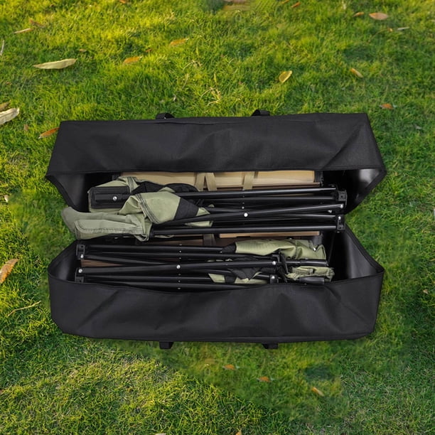 Bolsa de almacenamiento para equipo de camping, bolso de mano de tela Oxford gruesa, bolsa de transporte con cremallera, de lona para cama plegable, 70 cm x 25 cm x 25 cm