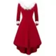 thumbnail image 3 of Vestido navideño de manga larga para mujer, vestido festivo de terciopelo de invierno, disfraz de señorita Papá Noel, San Nicolás para fiesta de Navidad, vestido de fiesta rojo S, 3 of 3