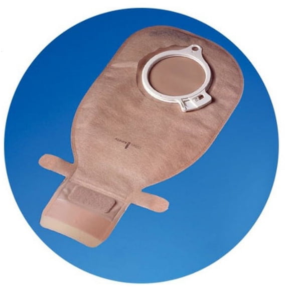 Filtered Ostomy Pouch Assura Green EasiClose Two-Piece System 11" Length #15974