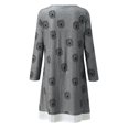 thumbnail image 1 of Robe pour Femmes, Robe Boutonnée Imprimé Fleuri Manches Longues Robe de Fête Décontractée, 1 of 5