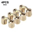 thumbnail image 1 of 4-pack Hidden Brass Barrel Hinges Cylindrical Invisible Concealed Furniture Hinges, 1 of 4