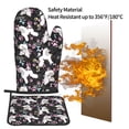 thumbnail image 5 of Xecao Cute Poodle Dog Pattern Oven Mitts and Pot Holders Sets Heat Resistant Silicone Oven Mittens Extra Thicken Long Kitchen Cotton Oven Glove for Cooking, 5 of 7