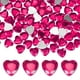 thumbnail image 1 of Paquete de 200 Strass en Forma de Corazón, Pegatinas de Strass de Acrílico de 12mm para Manualidades/Pintura/Joyería, Gemas Plásticas de Respaldo Plano [Rojo Rosa], 1 of 6