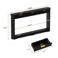 thumbnail image 3 of 70.1" Wavy-Patterned Storage Table with Drawers, Slim Console Table Behind Sofa for Entryway Hallway Living Room, Black, 3 of 10