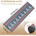 thumbnail image 5 of FREEAMG Winter Knitting Snowman Long Trivet Table Runner Non-Slip Heat Resistant Table Protector Waterproof Easy to Clean Christmas Tree Hot Pads Pot Holders Table Mats, 5 of 7