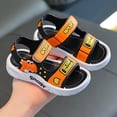 thumbnail image 5 of Xfvqtps Kids Boys Beach Sandals Open Toe Hook and Loop Straps Soft Sole Flats Summer Shoes, 5 of 5